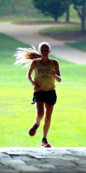 girl running outside