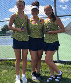 Lancaster Golden Gales girls’ tennis team won the Teays Valley invitational girls holding tennis award