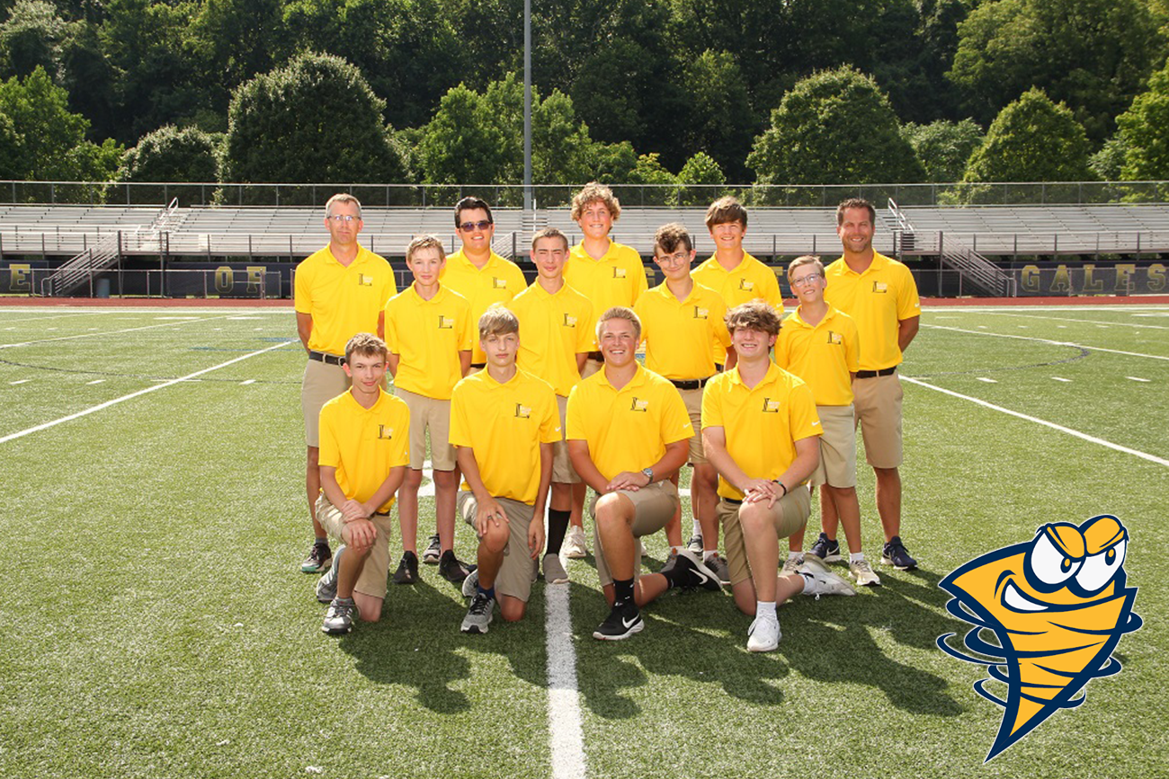 boys golf team team with coach