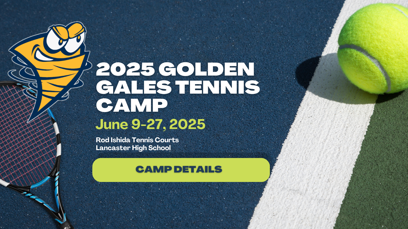 2025 Golden Gales Tennis Camp ad